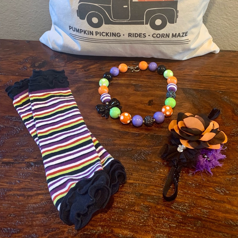 Halloween Matching Headband, Necklace and Leggings